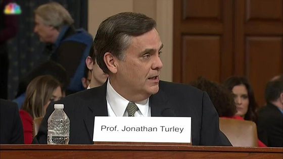 Pro. Jonathan Turley opening statement meaning in impeachment hearing