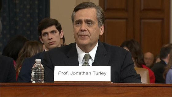 impeachment hearing today - Jonathan Turley had a 'very powerful moment'