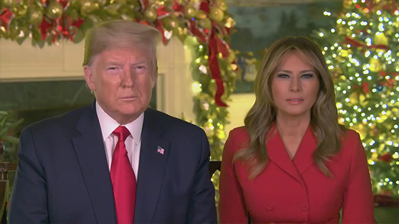 The President Trump & First Lady's 2019 Send Christmas Message To U