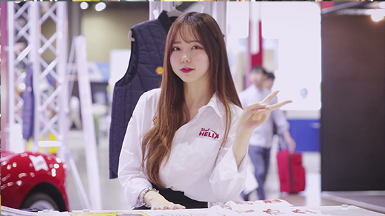 Korean super cute and beautiful model in auto salon show